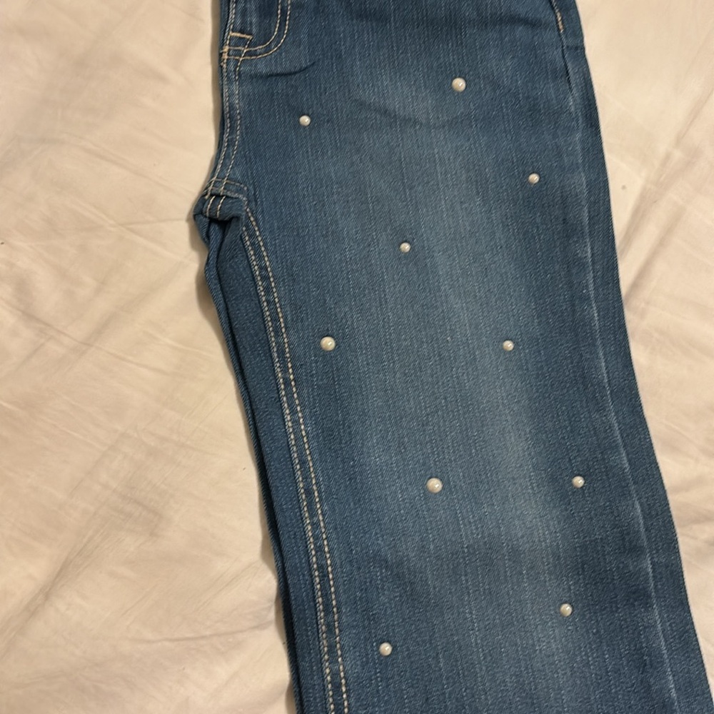 NWT DKNY girls jeans with pearls